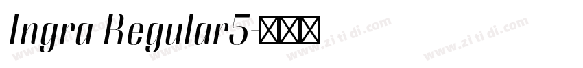 Ingra Regular5字体转换
